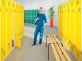 Metalowa szafa ubraniowa SUL 31 W  St z drzwiami L z nóżkami