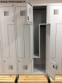 Metalowa Szafa ubraniowa SUL 43 W ST z drzwiami L z nóżkami