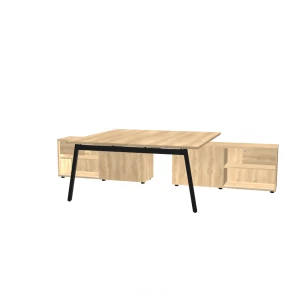 Biurko dwustanowiskowe z szafką MDD Ogi M Bench BOM40
