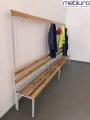 Ławka do szatni z wieszakami łsz 1 łsz 1a oparcie i siedzisko z listew drewnianych ławeczka szatniowa BHP Profesmeb ławkowieszak.jpeg