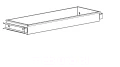 Szuflada pełna do szaf z drzwiami żaluzjowymi i chowanymi SBM M 1200 mm