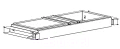 Szuflada ramowa do szaf z drzwiwami żaluzjowymi i chowanymi SBM M 1200 mm