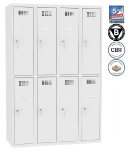 Metalowa szafka skrytkowa ubraniowa BHP z 8 schowkami na klucz SUS 342 W ST Malow do szatni socjal