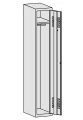 Metalowa szafa ubraniowa SUM 310 W ST