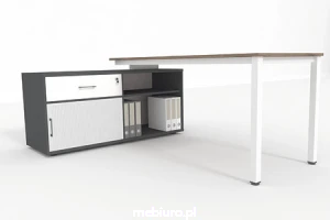Biurko z Komodą i Szufladą 1200–1600 x1500mm Antrax Texar  Antrax Texar Btk2n, XAR-P3 - Zestaw-2-L