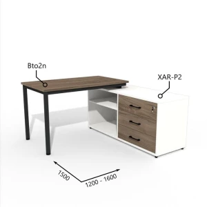 Biurko z Komodą i Szufladami 1200–1600x1500mm Antrax Togar Bto2n XAR-P2 - Zestaw-101-P