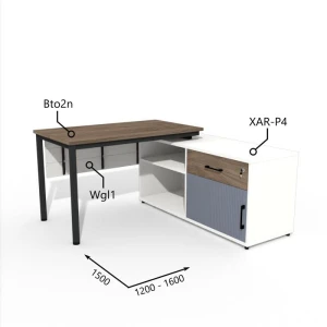 Biurko z Komodą i Szufladą 1200–1600 x 1500mm Antrax Togar  Bto2n XAR-P6 Wgl1  Zestaw-105-P