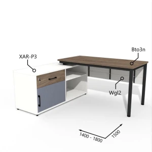 Biurko z Komodą i Szufladą 1400–1800 x 1500mm Antrax Togar  Bto2n XAR-P3 Wgl1  Zestaw-114-L