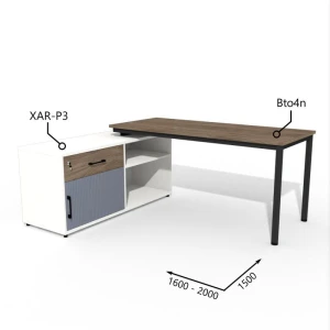 Biurko z Komodą i Szufladą 1600–2000 x1500mm Antrax Togar Bto4n XAR-P3 - Zestaw-120-L