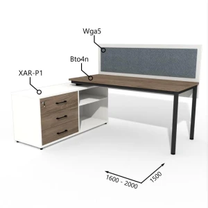 Biurko z Komodą i Szufladami 1600–2000 x1500mm Antrax Togar Btk4n XAR-P2 Wga5  Zestaw-125-P