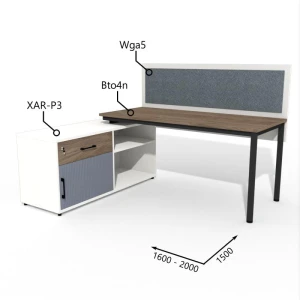 Biurko z Komodą i Szufladami 1600–2000 x1500mm Antrax Togar Bto4n XAR-P5 Wga5  Zestaw-126-L