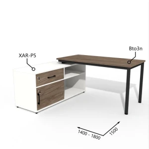Biurko z Komodą i Szufladą 1400–1800 x1500mm Antrax TOGAR Bto3n XAR-P5 -Zestaw-112-L