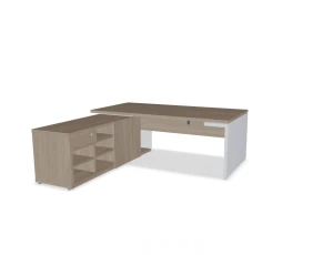 BIURKO GABINETOWE  PROSTE Z NOGĄ  MAT Z SZAFKĄ MENAGERSKĄ MITO MIT1L