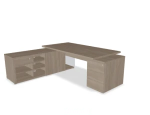 BIURKO GABINETOWE  PROSTE Z NOGĄ  MAT Z SZAFKĄ MENAGERSKĄ MITO MIT2KDL