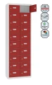 Szafka metalowa śniadaniowa stojąca MSUS3210 szaro-czerwona.jpg