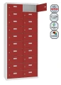 Szafka metalowa śniadaniowa stojąca MSUS4210 szaro-czerwona.jpg