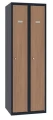 Metalowa szafa ubraniiowa SUM 320 W RAL 7016 drzwi Orzech Włoski.jpg