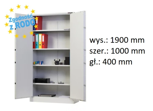 Szafa 2-drzwiowa klasy A na dokumenty MS2M/A 190