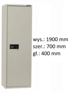 Szafa 1-drzwiowa klasy A na dokumenty MS1M/A 190