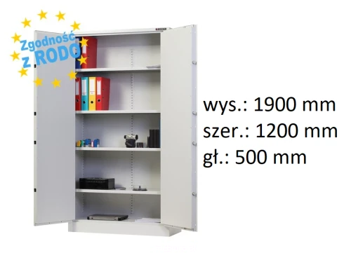 Szafa 2-drzwiowa klasy A na dokumenty MS2D/A 190