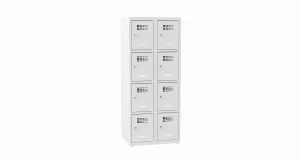 8-skrytkowa szafka metalowa MSus 324S
