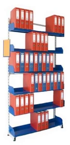 Regał biblioteczny RMB 1 metalowy solidny Malow jednostronny