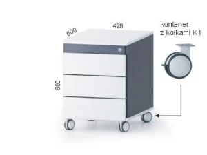 Kontener 3 szuflady Wgk4