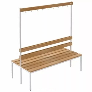Ławka metalowadwustronna szatniowa z wieszakami ŁSZ 2 ławkowieszak 100 cm